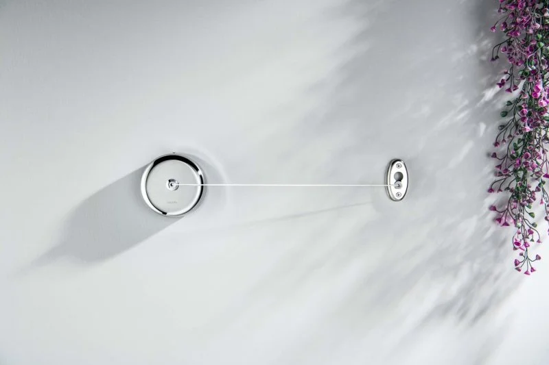 Веревка для белья 2,5 м в комплекте с держателем AQUATEK, полир. хром AQ4994CR