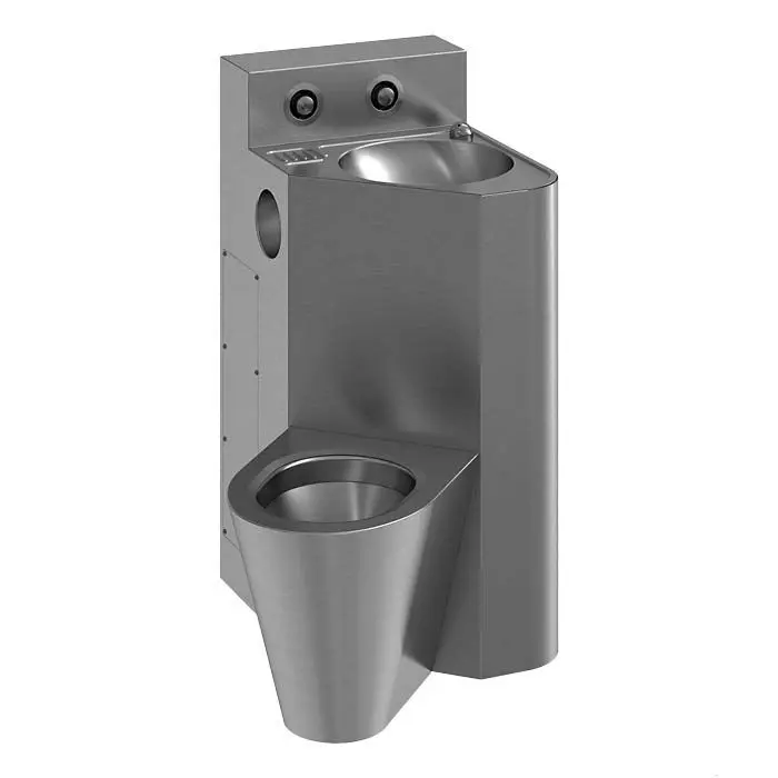 Угловой напольный унитаз с раковиной, Sanela 94181 (SLWN 18L)