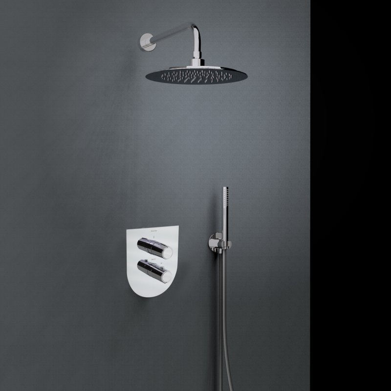 Встраиваемая душевая система с тропическим душем и душевым комплектом TZAR K3415021