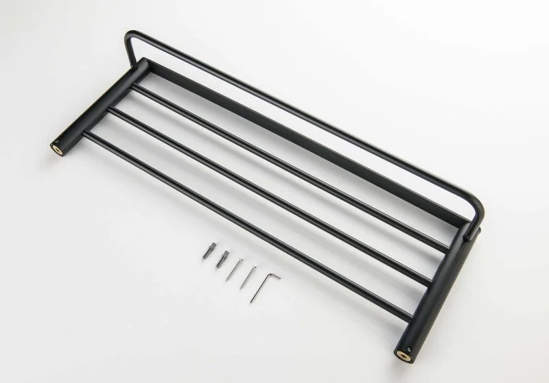 Полка для полотенец AQUATEK, матовый черный AQ4415MB ЛИРА