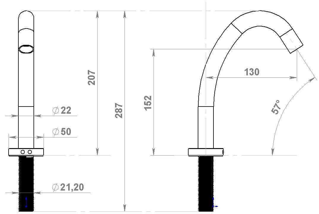 Сенсорный смеситель из нержавеющей стали SUS304 Kopfgescheit KR5148SV-DC Сенсорный смеситель из нержавеющей стали SUS304 Kopfgescheit KR5148SV-DC