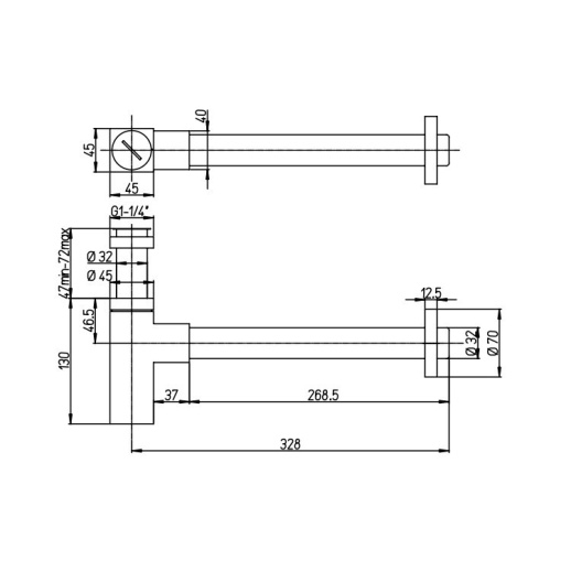 Сифон для раковины PAINI Dax 84PZ849, черный брашированный PVD (PZ) Сифон для раковины PAINI Dax 84PZ849, черный брашированный PVD (PZ)