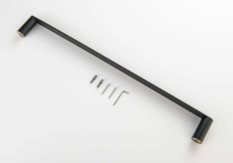 Полотенцедержатель 600 мм AQUATEK, матовый черный AQ4414MB ЛИРА