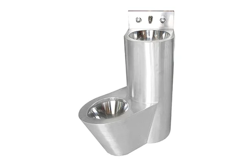 Туалет из нержавеющей стали с умывальником COMBI антивандальный левый Nofer 13123.L