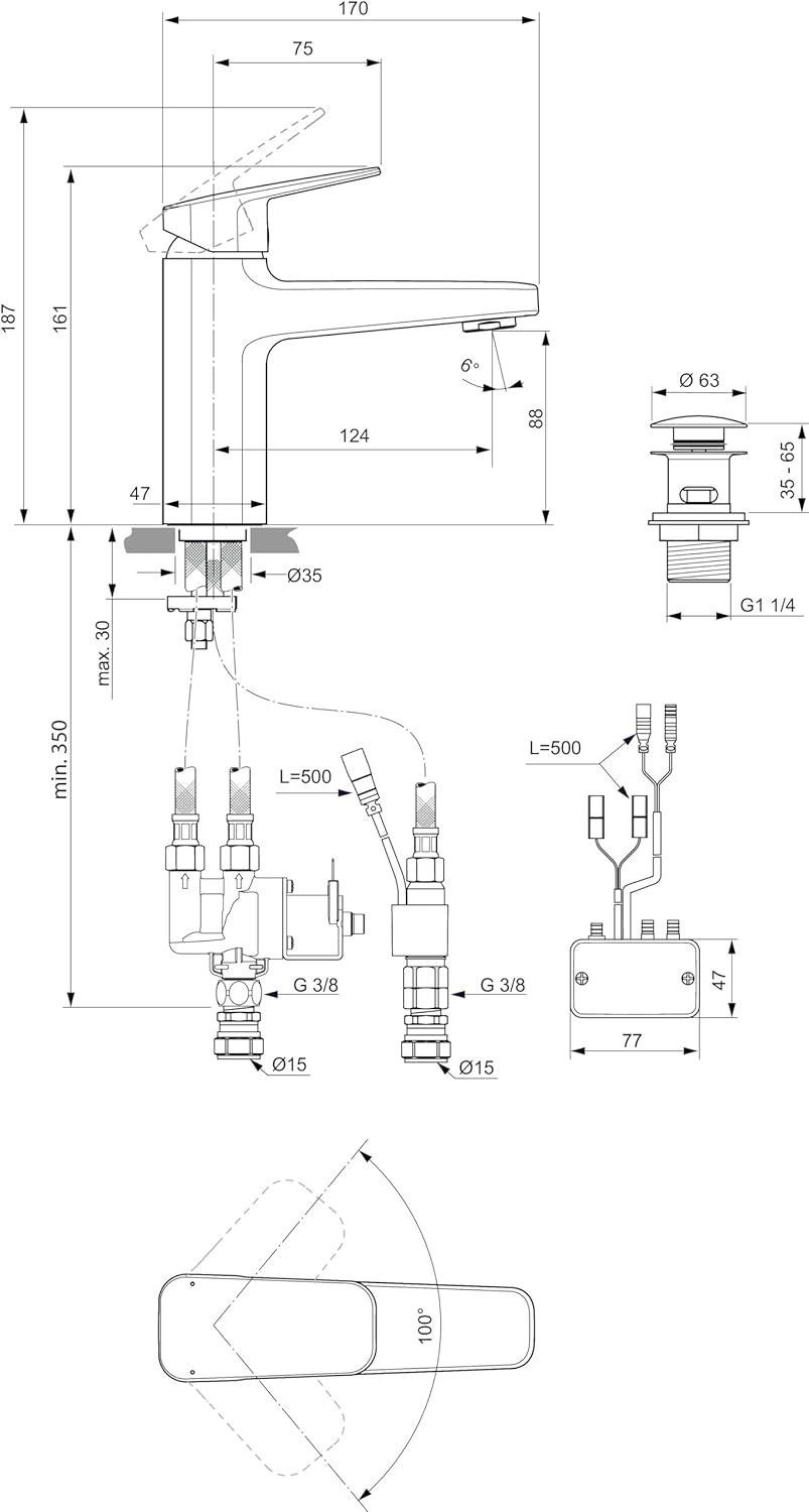 Смеситель Ideal Standard CERAPLAN HYBRID BD283AA Смеситель Ideal Standard CERAPLAN HYBRID BD283AA