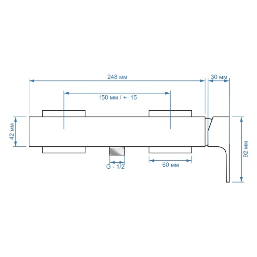 Смеситель для душа PAINI Grazia 21PZ511 без аксессуаров, черный брашированный PVD