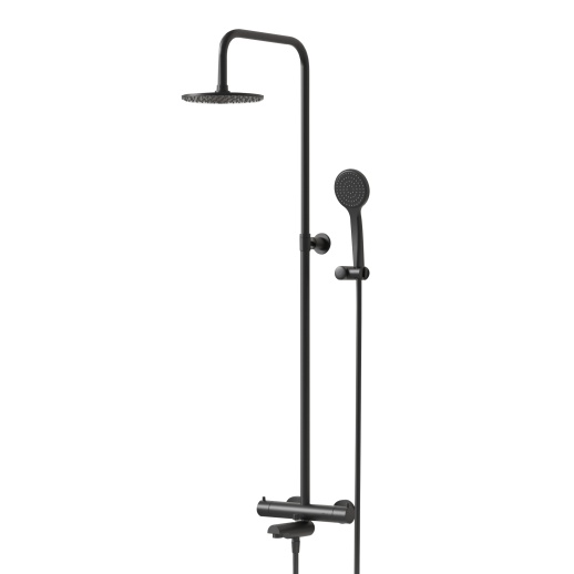 Душевая система PAINI COX 78YO687TH1KM с термостатом и изливом, черный (YO)