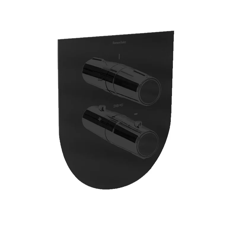 Встраиваемый термостатический смеситель для душа TZAR 342411SNM Черный на 1 выход