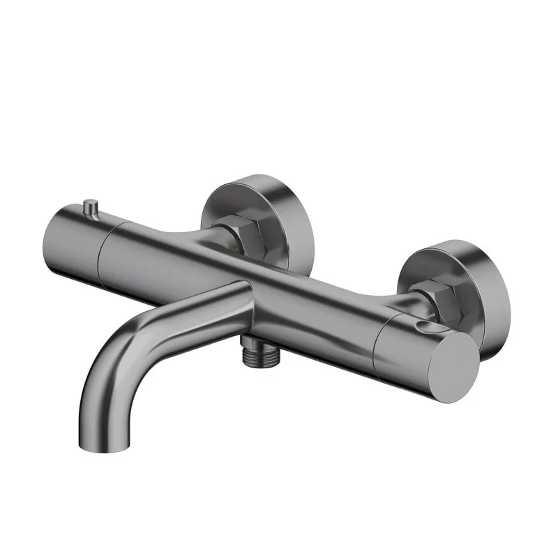 AQ1343BGM ЕВРОПА термостатический смеситель для ванны, оружейная сталь