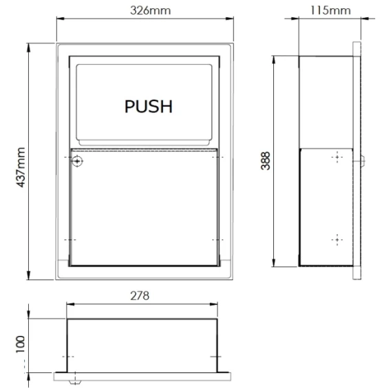 Встраиваемый контейнер для отходов 5,4 л Mediclinics PPE0035CS