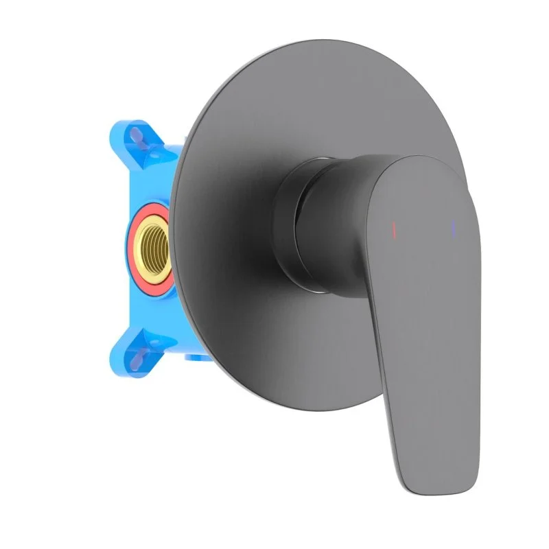 AQ1166BGM БЕТТА смеситель для душа (внешняя и скрытая часть), оружейная сталь