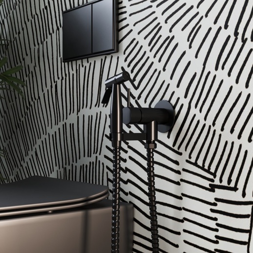 Смеситель с гигиеническим душем PAINI Isola ISPZ442 встраиваемый, черный брашированный PVD (PZ) Смеситель с гигиеническим душем PAINI Isola ISPZ442 встраиваемый, черный брашированный PVD (PZ)