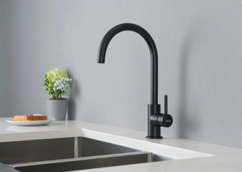 Смеситель для кухни AQUATEK, матовый черный AQ1382MB ЕВРОПА