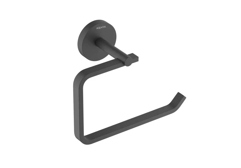 Бумагодержатель квадратный AQUATEK, матовый черный AQ4608MB БЕТТА