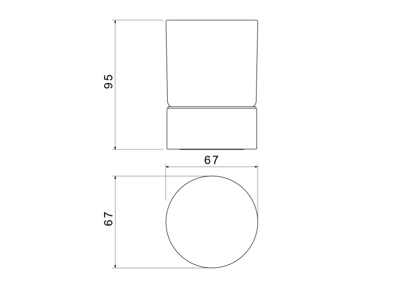 Стакан настольный AQUATEK, матовый черный AQ4428MB ЛИРА