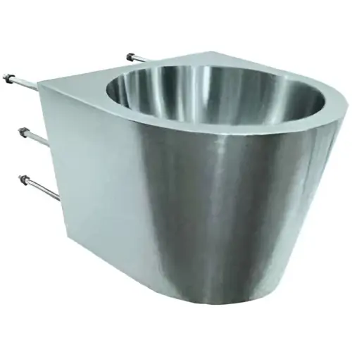 Раковина из нержавеющей стали настенная круглая Nofer 13036.P.S.