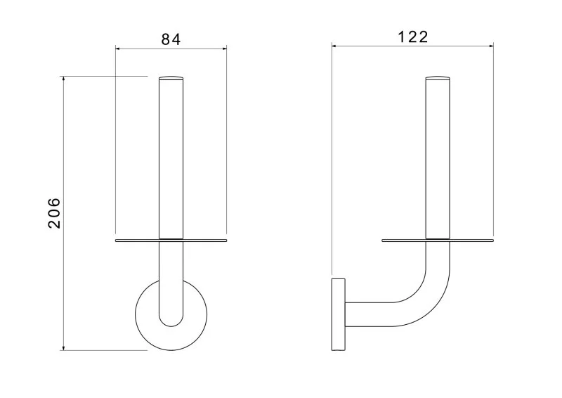 AQ4207BG ОБЕРОН бумагодержатель для запасного рулона, шлиф. золото