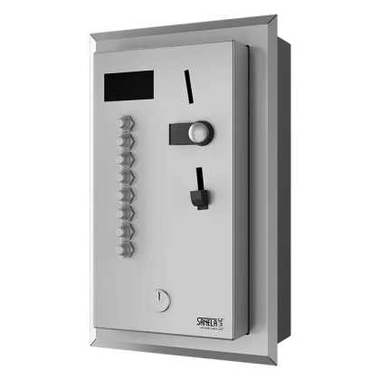Встроенный монетный и жетонный автомат для 2-8 или 12 душей Sanela SLZA 02LMZ 88028