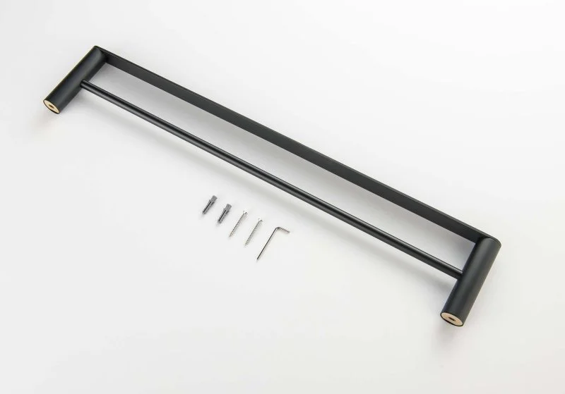 Полотенцедержатель двойной 600 мм AQUATEK, матовый черный AQ4430MB ЛИРА