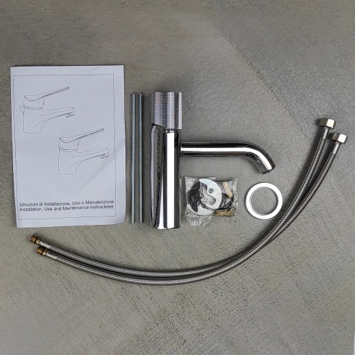 Смеситель для раковины PAINI Cox Grip 7GCR205O без донного клапана, хром (CR) Смеситель для раковины PAINI Cox Grip 7GCR205O без донного клапана, хром (CR)