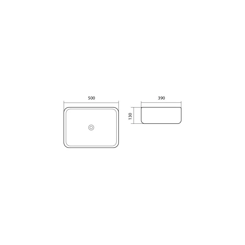 Раковина накладная для установки на столешницу AQUATEK ВЕГА AQ5515-00, 500*390*130 мм