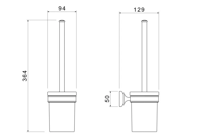 Ершик AQUATEK, полир. золото AQ4510PG КЛАССИК