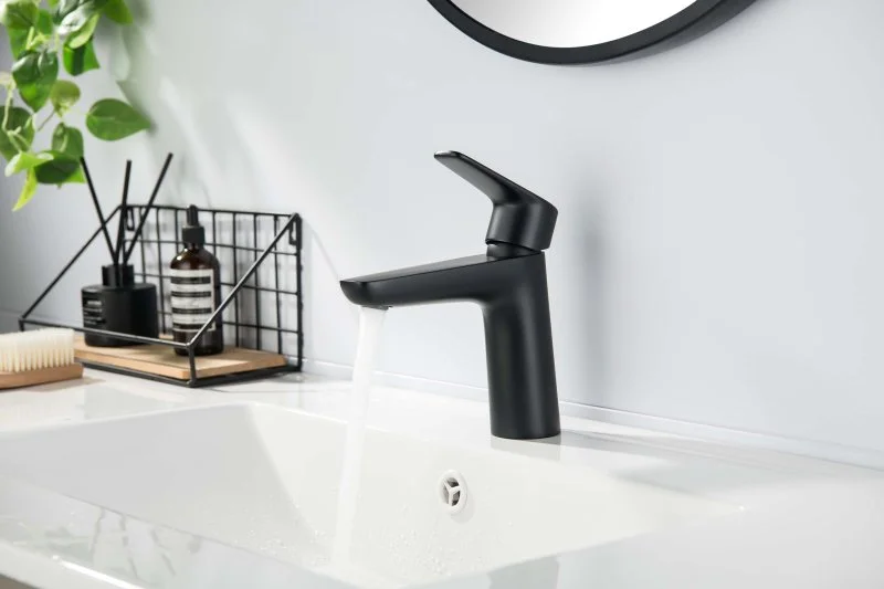 Смеситель для раковины 98, без донного клапана AQUATEK, матовый черный AQ1110MB БЕТТА