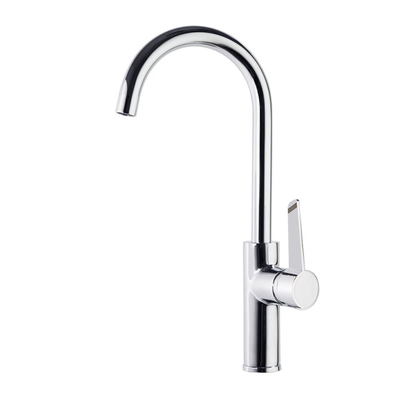 Смеситель высокий для кухни однорычажный с поворотным изливом KITCHEN 380602MC