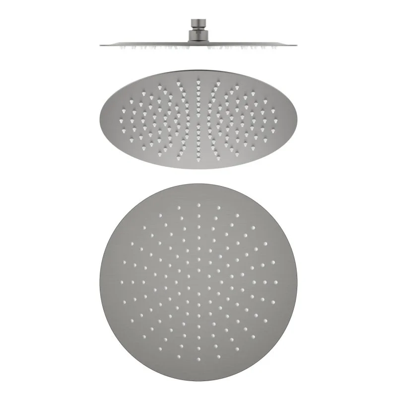 AQ2075BGM круглый верхний душ  300*2 мм, оружейная сталь