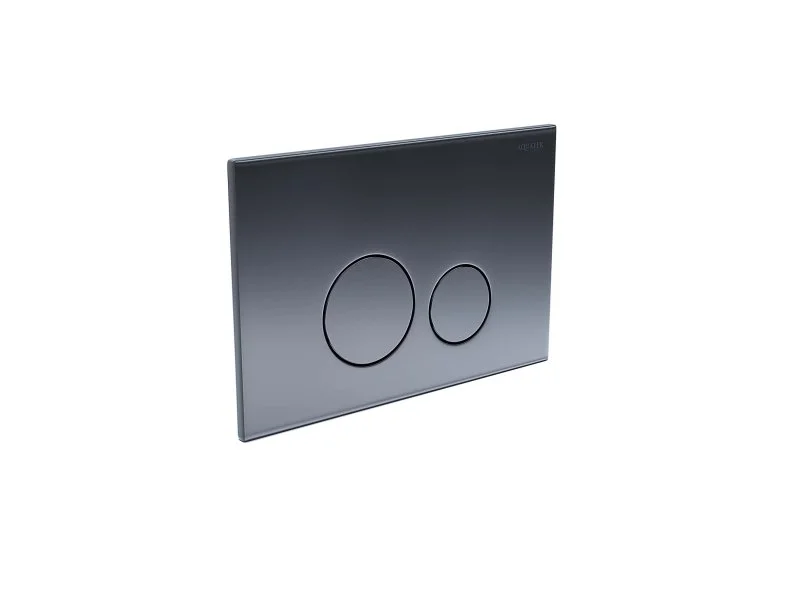 KDI-0000039 (023C) Панель смыва нержавеющая сталь, цвет Серый графит (клавиши круглые)