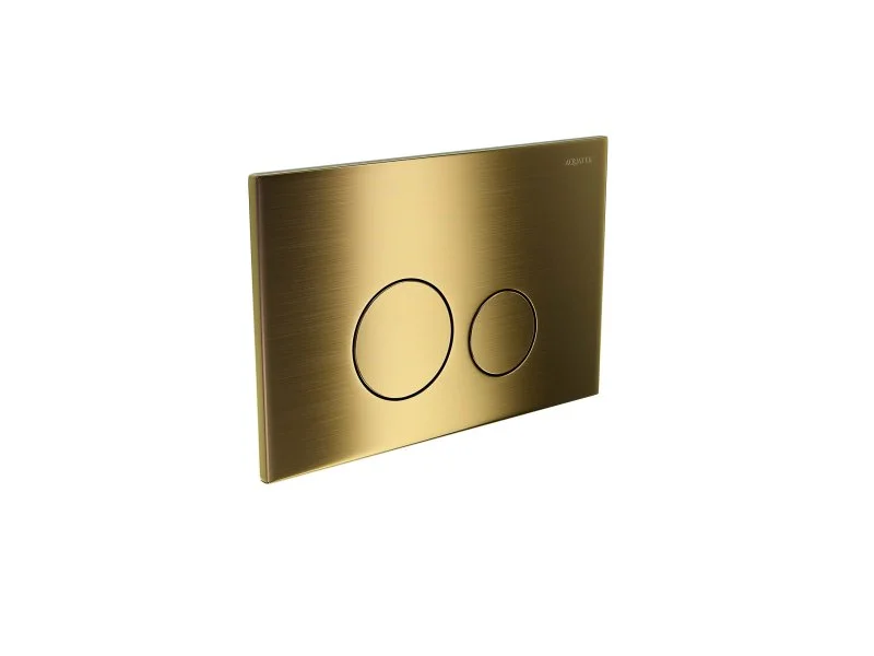 KDI-0000038 (023G) Панель смыва нержавеющая сталь, цвет Титановое золото матовое (клавиши круглые)