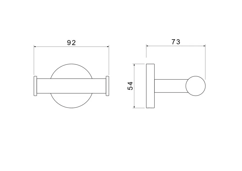 AQ4202BG ОБЕРОН крючок двойной, шлиф. золото