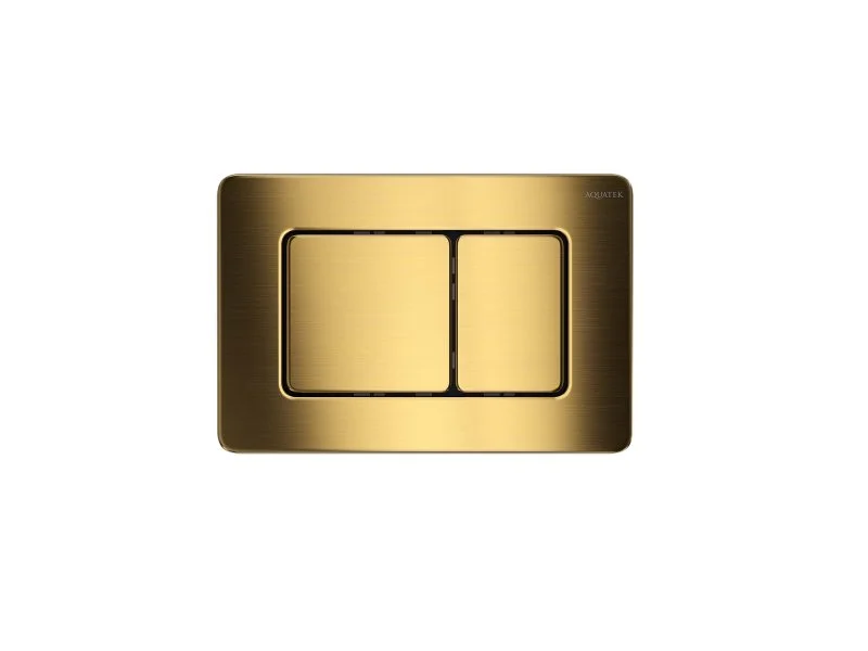 KDI-0000041 (003G) Панель смыва нержавеющая сталь, цвет Титановое золото матовое (клавиши квадрат)