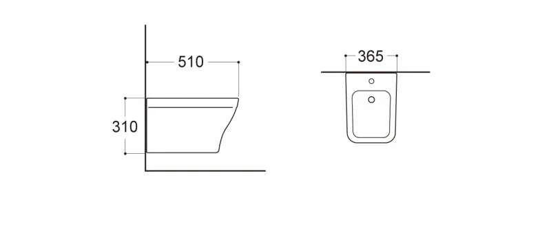 Биде подвесное AQUATEK АМАДЕО AQ1663-00, 510*365*310 мм, цвет белый