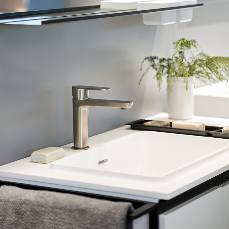 Смеситель для раковины однорычажный ALEXIA 3604 никель брашированный (M)