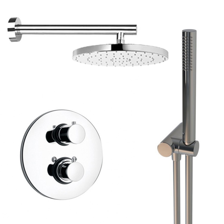 Комплект на 2 потребителя с термостатом Cox PAINI 78CRSET26911THSH, для душа, хром