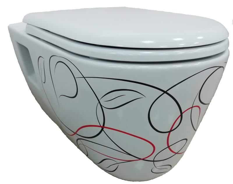 Унитаз подвесной Creavit Patera TP328.001Z0, комплектуется крышкой сиденьем из дюропласта Amasra