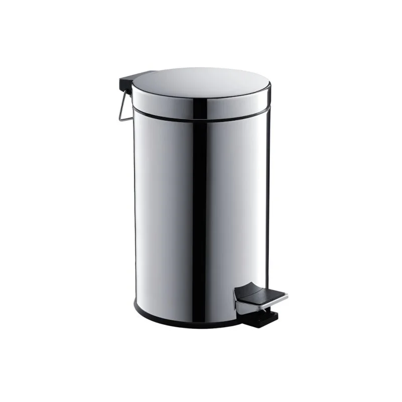 Корзина для мусора с педалью, 8л AQUATEK, полир. хром AQ4992CR