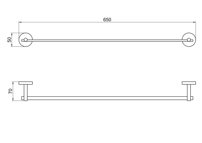 AQ4614BGM БЕТТА полотенцедержатель 600 мм, оружейная сталь