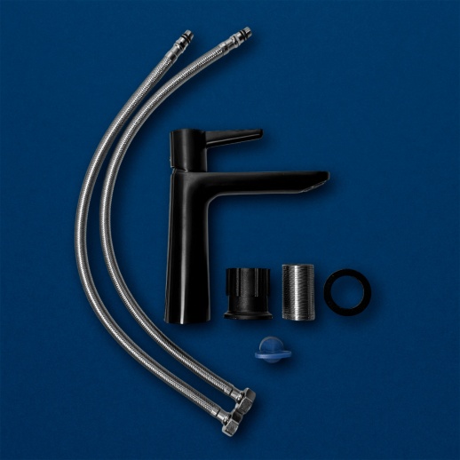 Смеситель для раковины Urbatec Veneto без донного клапана, черный (YO) - VE50714YO Смеситель для раковины Urbatec Veneto без донного клапана, черный (YO) - VE50714YO