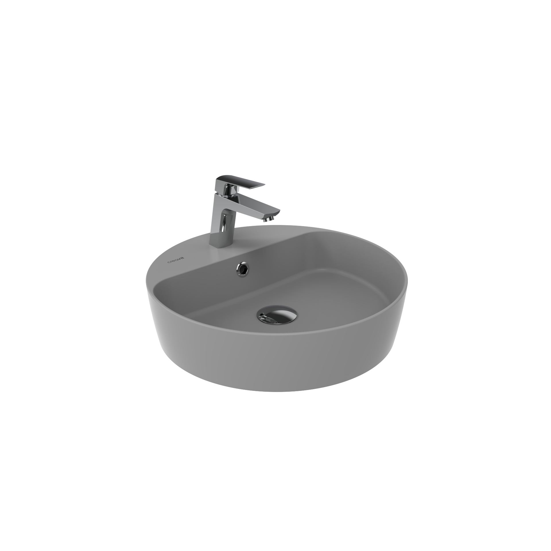 CREAVIT Раковина мебельная (45 см) ХОЛОДНЫЙ СЕРЫЙ МАТОВЫЙ LP146-00CG00E-0000