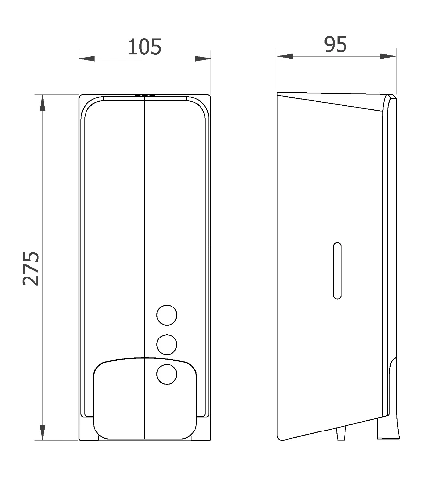 Диспенсер для жидкого мыла из пластика Classic EVO черный Nofer 03040.N