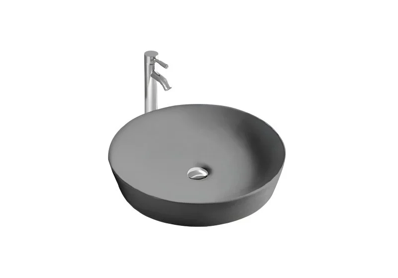 Раковина накладная для установки на столешницу AQUATEK ЕВРОПА AQ5558-MG 415*415*135, матовый серый