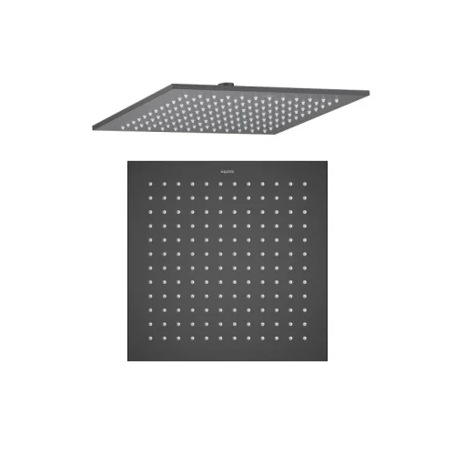 Квадратный верхний душ  300*300*7 мм AQUATEK, матовый черный AQ2078MB