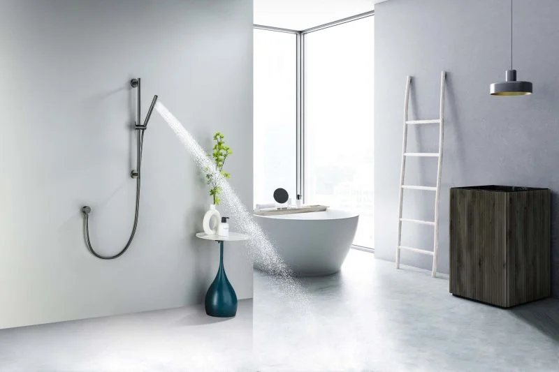 AQ2012BGM ЕВРОПА душевой гарнитур 1jet 65 см, оружейная сталь