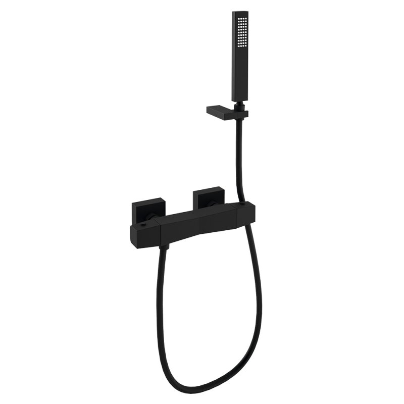 Смеситель для душа с душевым комплектом PRISMA 423401MRNM чёрный