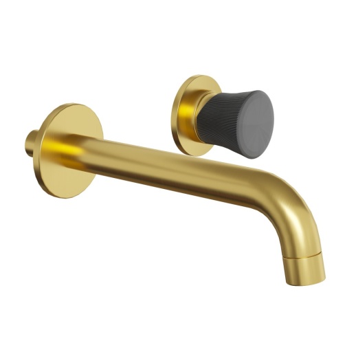 Смеситель для раковины PAINI Domus 18PJ208PZ встраиваемый, брашированное золото PVD (PJ)