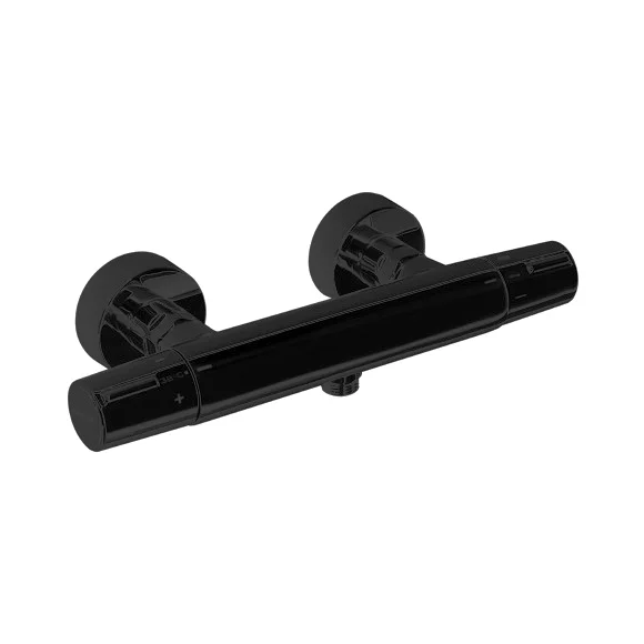 Термостатический смеситель для душа наружнего монтажа TZAR 343401SNM Черный