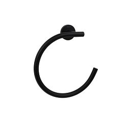 Полотенцедержатель кольцо AQUATEK, матовый черный AQ4012MB ВЕГА