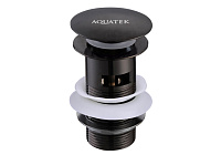 Сливной набор для раковины AQUATEK, матовый черный AQ6001MB